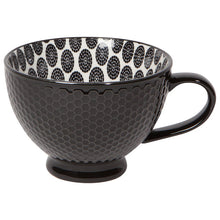 Load image into Gallery viewer, Now Designs by Danica Black Stamped Latte Mug
