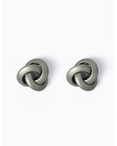 Stella & Gemma Woven Triangle Earrings- Army