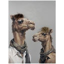 Load image into Gallery viewer, Rembrandt Bad Hair Day- 2 Camels Canvas
