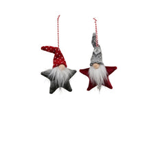 Load image into Gallery viewer, Maytime Velvet Hanging Star Santas
