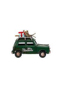 Flower Systems Vintage Xmas Car Green 11cm