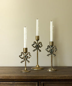 French Country Collections Bow Design Candleholder Small
