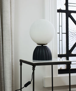 French Country Collections Orion Ribbed Orb Black