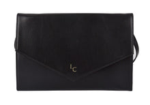 Load image into Gallery viewer, Lund &amp; Co Afton Leather Envelope Clutch- Black
