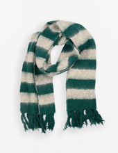 Load image into Gallery viewer, Stella &amp; Gemma Moss And Taupe Stripe Scarf

