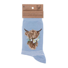 Load image into Gallery viewer, Wrendale Designs "Daisy Coo" Highland Cow Socks
