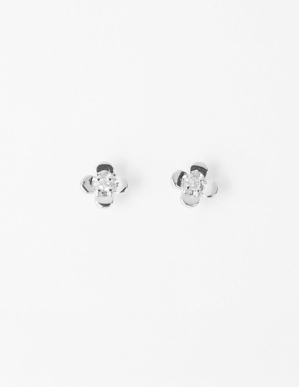 Stella & Gemma Petite Flower Earrings- Silver