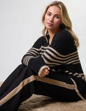Load image into Gallery viewer, Stella &amp; Gemma Stripe Cardigan- Black Sand
