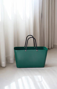 Hinza Large Dark Green Bag- Green Plastic