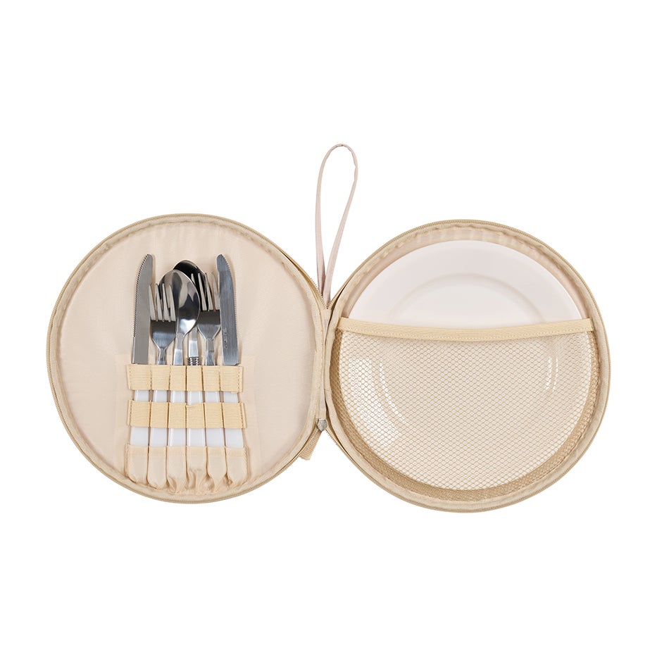 Annabel Trends Picnic Plate Set- Trailing Natives Tan