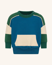 Load image into Gallery viewer, Tiny Tribe Blue Fun Tribe Segment Sweater
