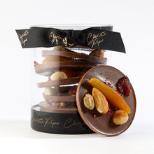 Load image into Gallery viewer, Charlotte Piper Mendiant- Milk Chocolate with Fruit &amp; Nuts
