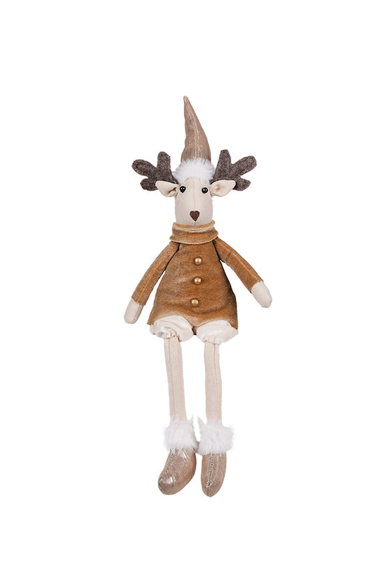 Flower Systems Aurelius Velvet Sitting Deer Boy Gold