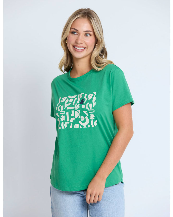 Stella & Gemma Ace Tee- Grass Green Geo
