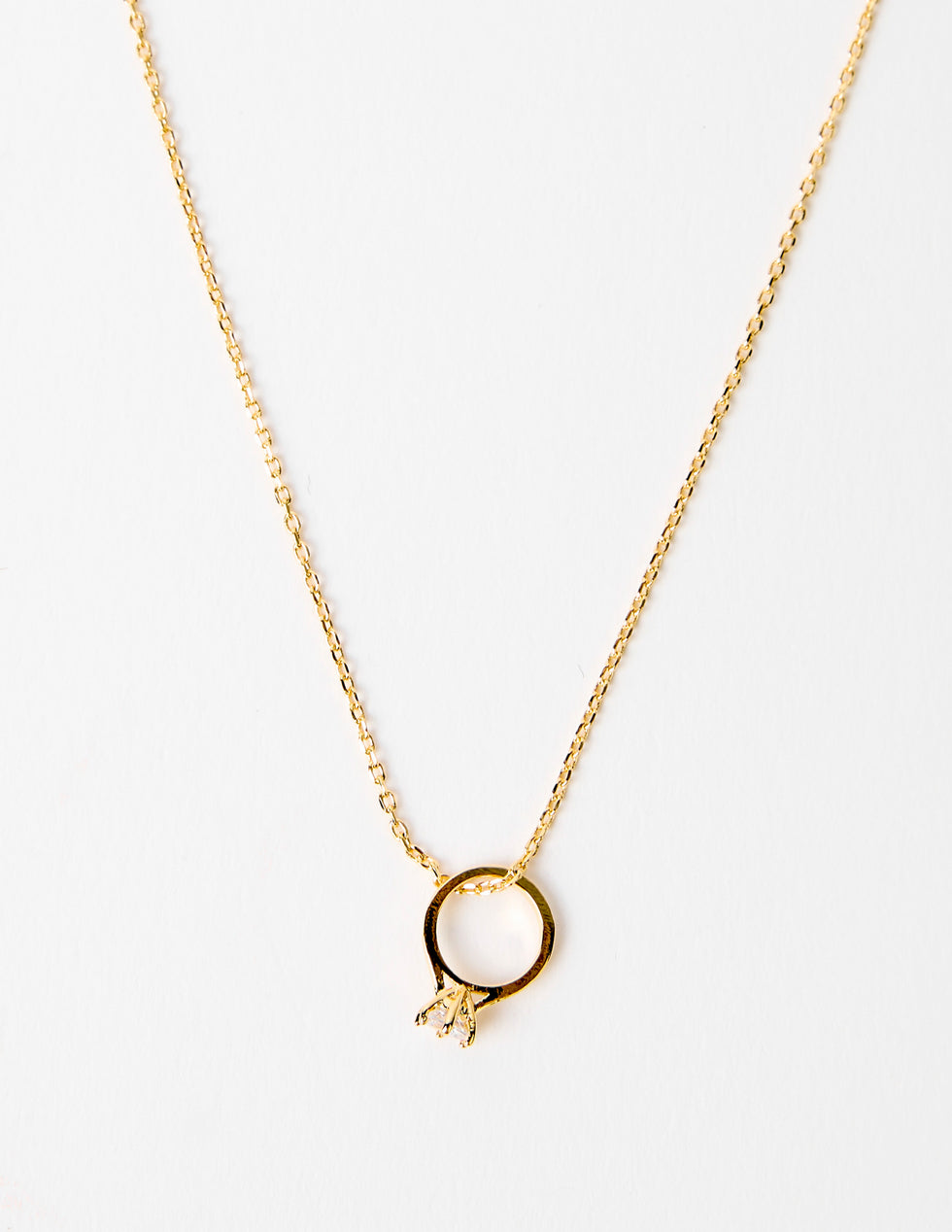 Stella & Gemma Diamond Crystal Ring Necklace- Gold
