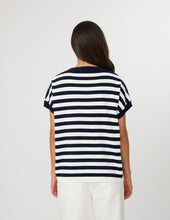 Load image into Gallery viewer, Stella &amp; Gemma Gwen Tee- Milk/Midnight Stripe
