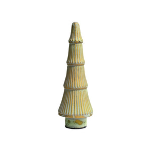 Maytime Standing Glass Ringed Tree Tall- Antique Green