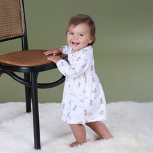 Load image into Gallery viewer, Little Bee by Dimples Cotton Long Sleeve Dress- Bunny
