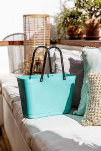 Hinza Small Aqua Bag- Green Plastic