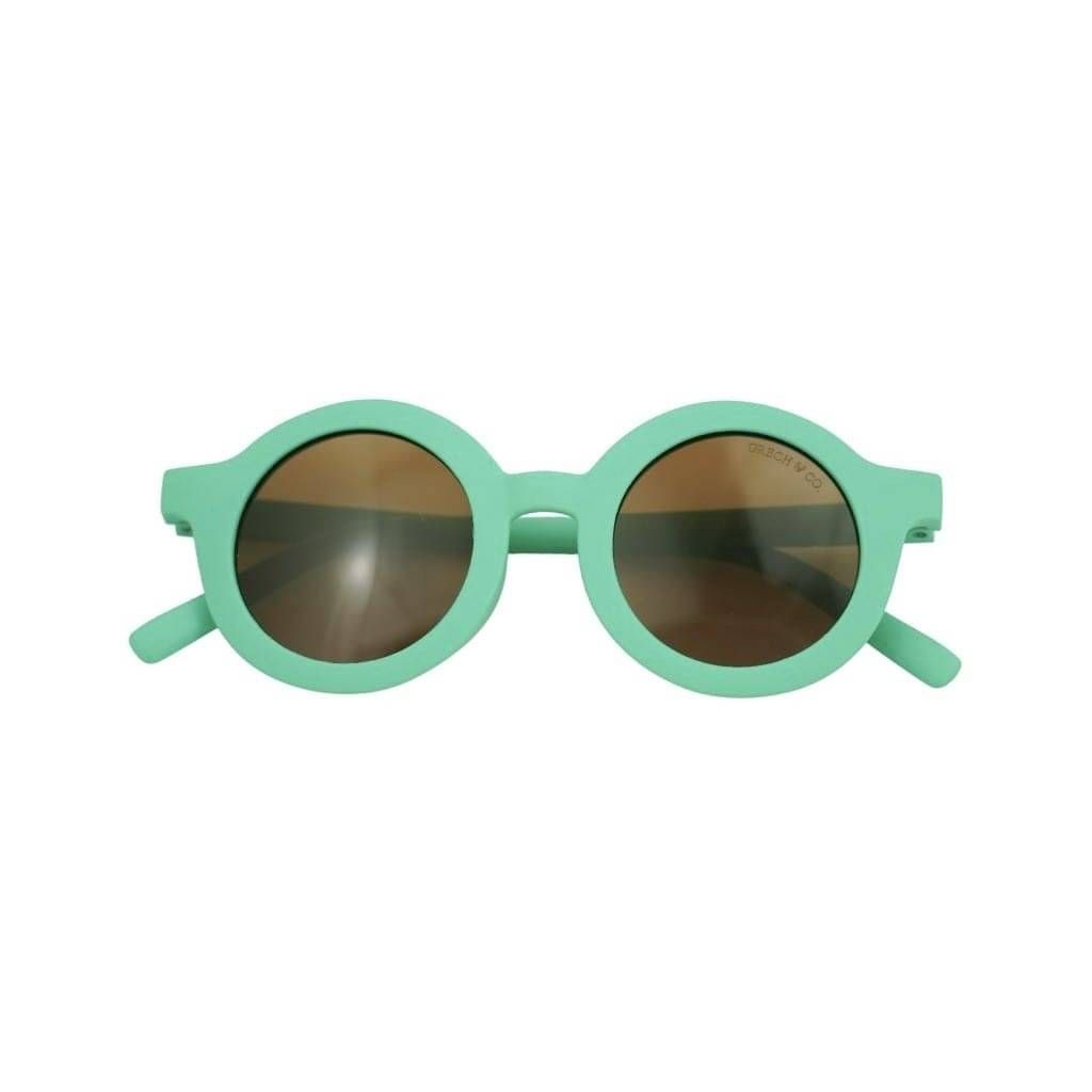 Grech & Co New Round Polarized Sunglasses- Jade