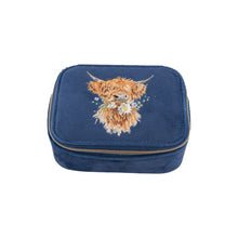 Load image into Gallery viewer, Wrendale Designs Embroided Accessory Case- &quot;Daisy Coo&quot; Highland Cow
