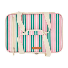 Load image into Gallery viewer, Annabel Trends Picnic Make &amp; Take Bag- Pink &amp; Green Stripe
