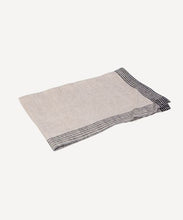 Load image into Gallery viewer, French Country Collections Woven Border Tea Towel Natural &amp; Black
