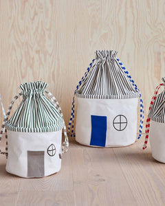OYOY Koya Storage Basket Large- Optic Blue