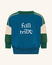 Load image into Gallery viewer, Tiny Tribe Blue Fun Tribe Segment Sweater
