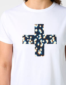 Stella & Gemma Ace T-Shirt- White Leopard Cross