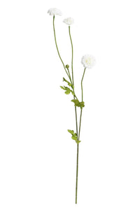 Flower Systems Pompom Sp x4 White 59cm