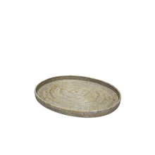 Load image into Gallery viewer, Le Monde Rattan Oval Closed Tray Autumn Grey Medium
