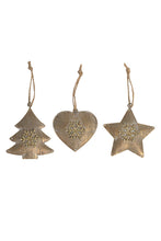 Load image into Gallery viewer, Flower Systems Filigree Trio Brushed Champagne set of 6
