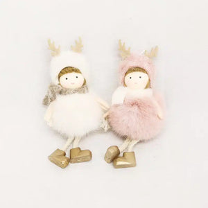 Le Forge Moritz 41 Hanging White/Pink Reindeer Girls
