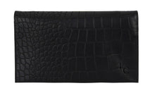 Load image into Gallery viewer, Lund &amp; Co Sommarlov Crossbody Leather Clutch- Black Croc
