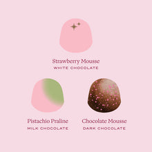Load image into Gallery viewer, House of Chocolate Three Piece "Hugs &amp; Kisses" Bonbon Box
