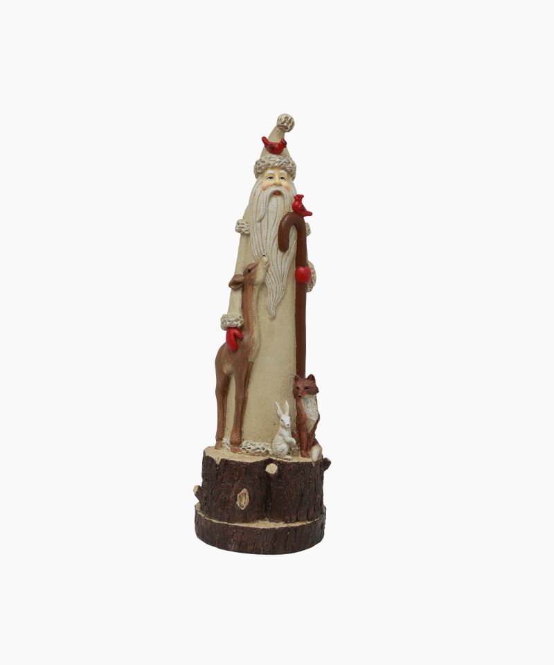 French Country Collections Tall Santa with Forest Animals