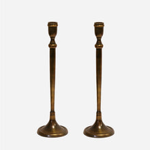 Load image into Gallery viewer, CC Interiors London Old Brass Candlesticks set of 2
