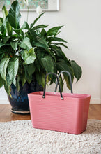 Load image into Gallery viewer, Hinza Large Rose Gold Bag- Green Plastic

