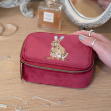 Load image into Gallery viewer, Wrendale Designs Embroided Accessory Case- &quot; Golden Hour&quot; Hare

