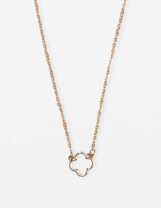 Stella & Gemma Cut Out Flower Necklace- Gold