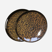 Load image into Gallery viewer, CC Interiors Round Leopard Print Tray

