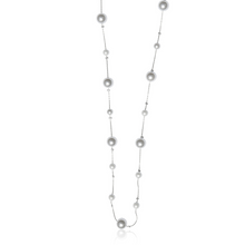 Load image into Gallery viewer, Fabuleux Vous Perle Silver Pearl Stainless Steel Necklace 100cm
