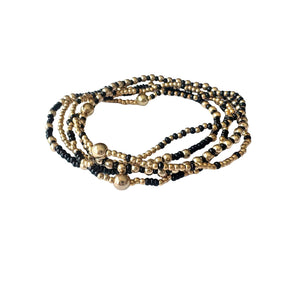 Lindi Kingi Beaded Bracelett Set Costa Noir