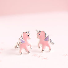 Load image into Gallery viewer, Lauren Hinkley Pink Unicorn Earrings in Fairy Magic Trinket Box
