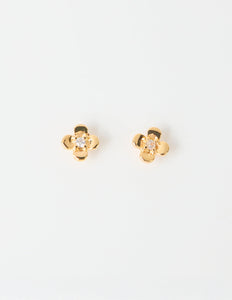 Stella & Gemma Petite Flower Earrings- Gold