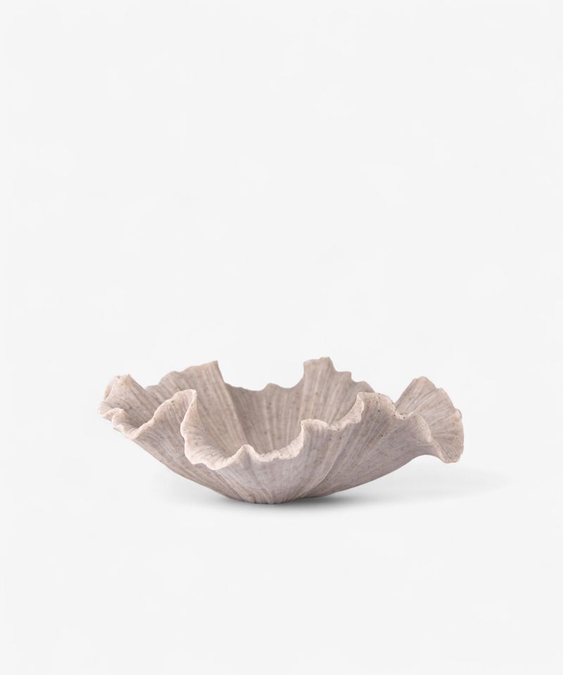 French Country Collections Shell Bowl Ribbed