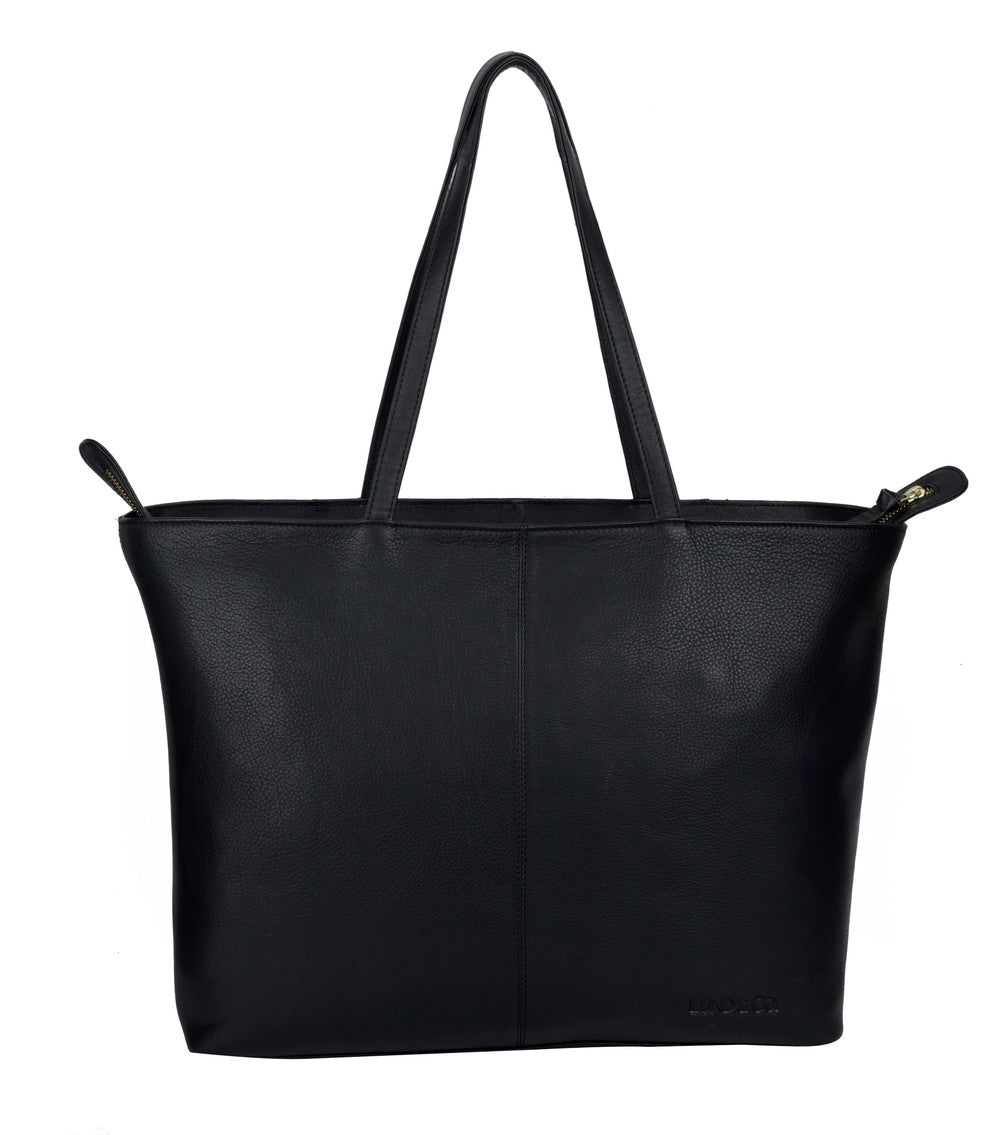 Lund & Co Norra Tote Bag Large- Black Leather