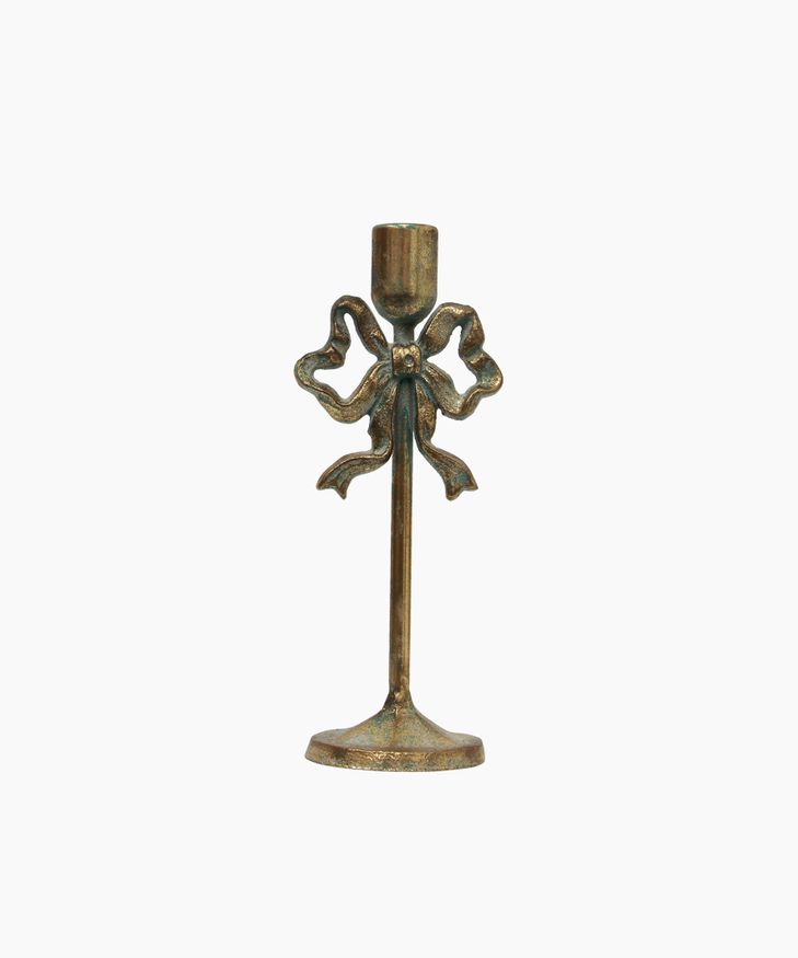 French Country Collections Bow Design Candleholder Medium