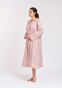 Arabella Light Pink Floral Long Sleeve Nightie